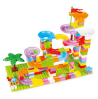 NEW 165 Pieces Plastic Construction Building Blocks Diy Assembly Race Track Toy Marble Run Blocks Toy Set for Kids